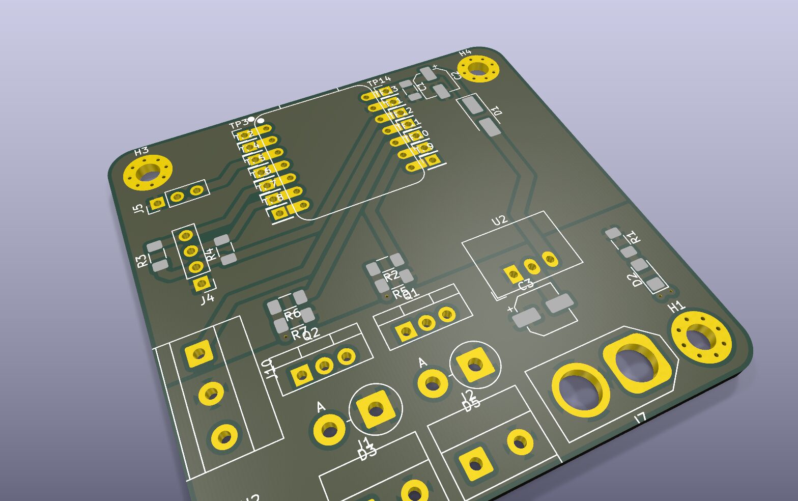 Rendu KiCad de la carte iBus-interpreter