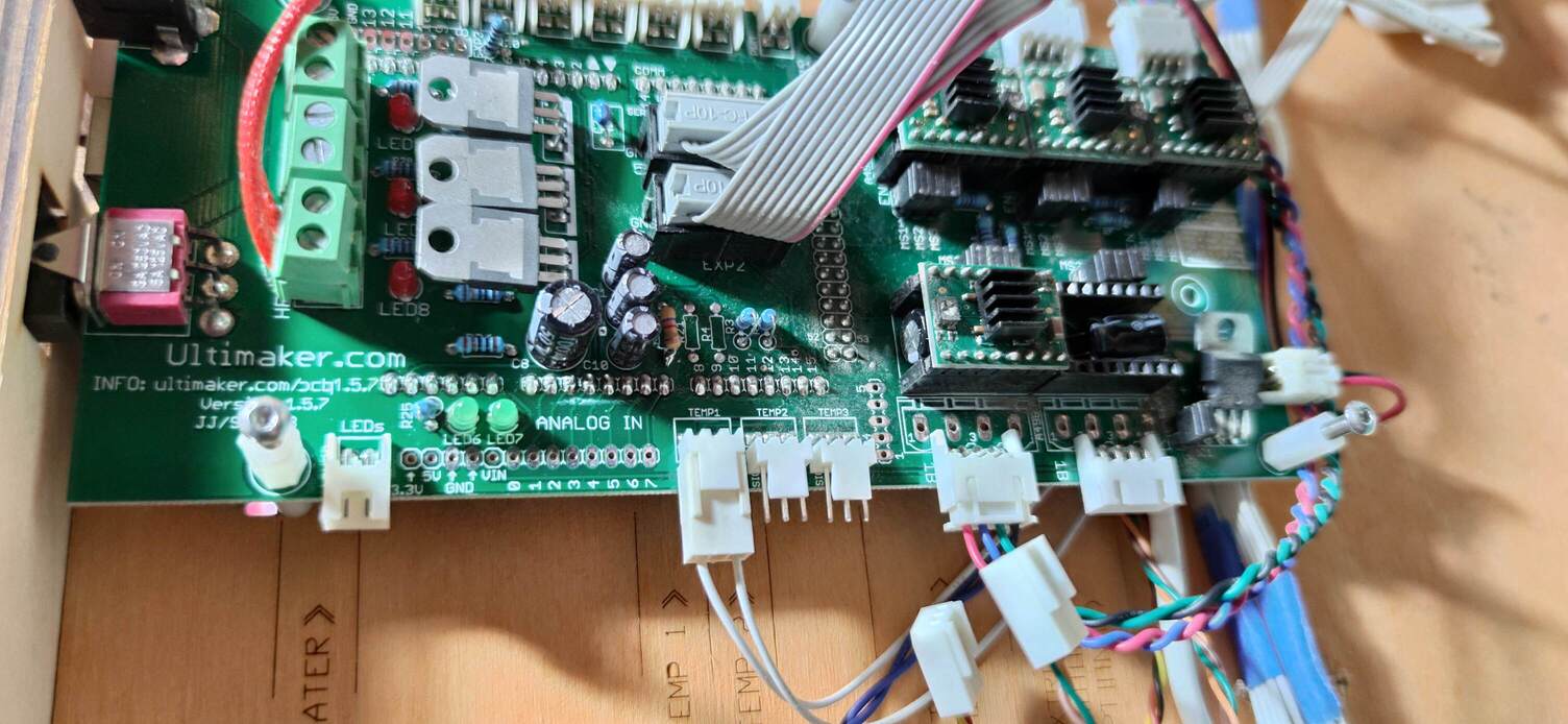 The sensor plugged into TEMP1