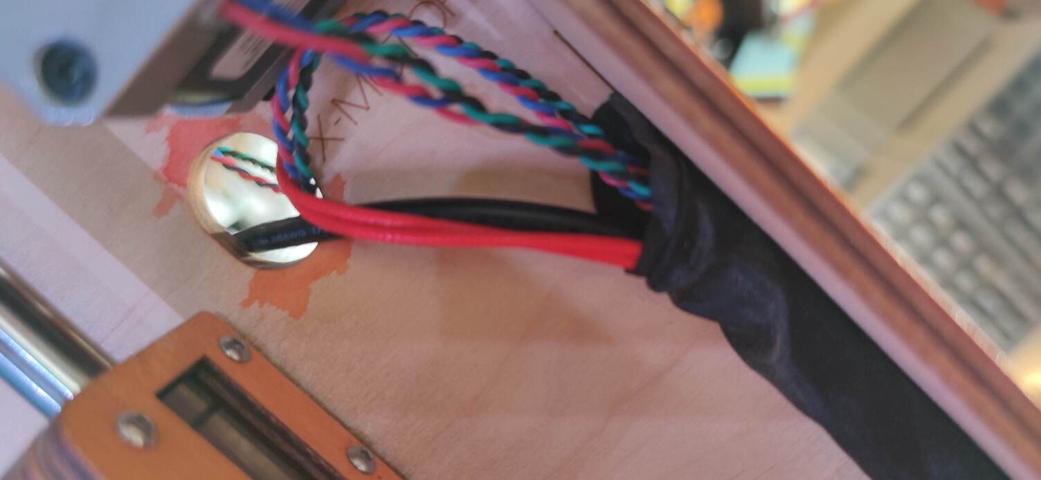 Cables under the machine